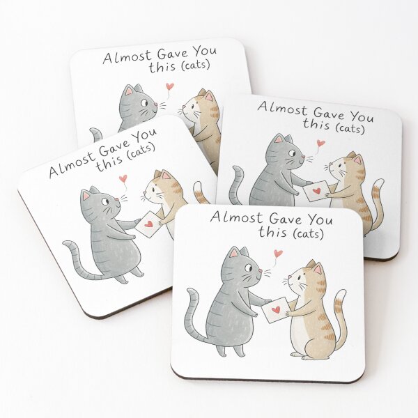 Item preview, Almost Gave You This — Cute Cats Valentine Illustration designed and sold by VivoStudio.