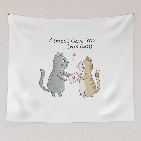 Item preview, Almost Gave You This — Cute Cats Valentine Illustration designed and sold by VivoStudio.