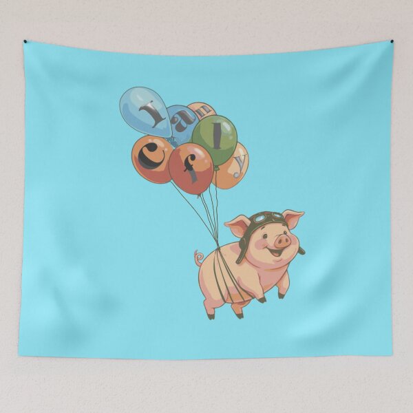 Item preview, I Can Fly - Happy Flying Pig designed and sold by SawaOne.