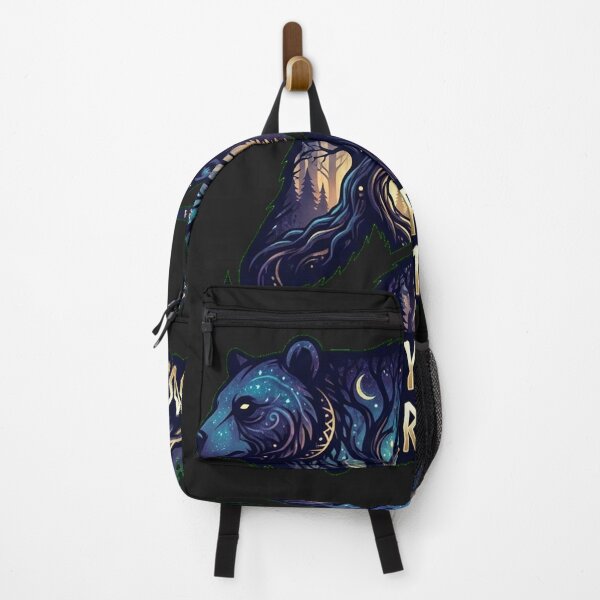 Item preview, Wolf and Bear Family Totem Midgard Moon Double Exposure Art designed and sold by Thaivi Design.