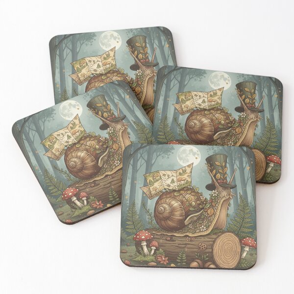Item preview, Vintage Scholar Snail - Dark Academia Forest Aesthetic Art designed and sold by TSE DESIGN.