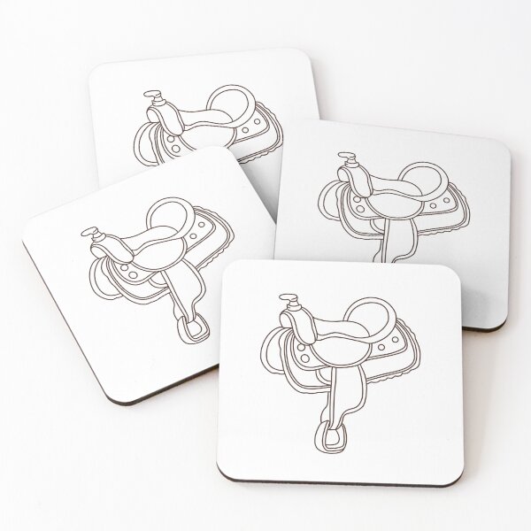 Item preview, Western Horse Saddle Line Art – Cowboy & Ranch Riding Illustration designed and sold by Graphizia.