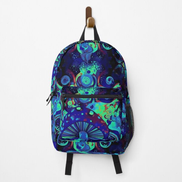 Item preview, Dark Psychedelic Mushroom Pattern - Neon Cosmic Fungi designed and sold by TSE DESIGN.
