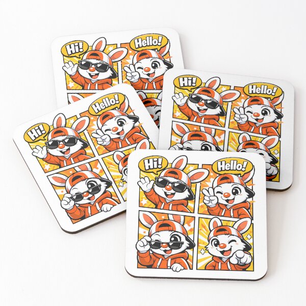 Item preview, Hi Hello Bunny Comic Vibes designed and sold by WildlifeInc.