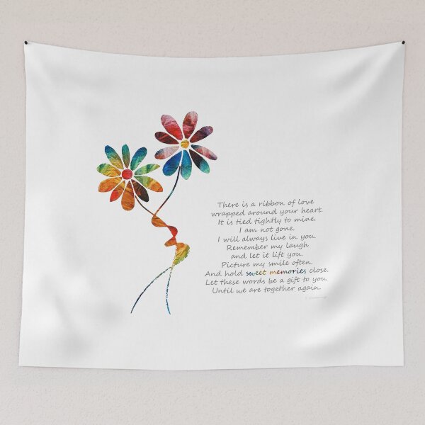 Item preview, Ribbon Of Love Floral Sympathy and Support Art designed and sold by Sharon Cummings Art.