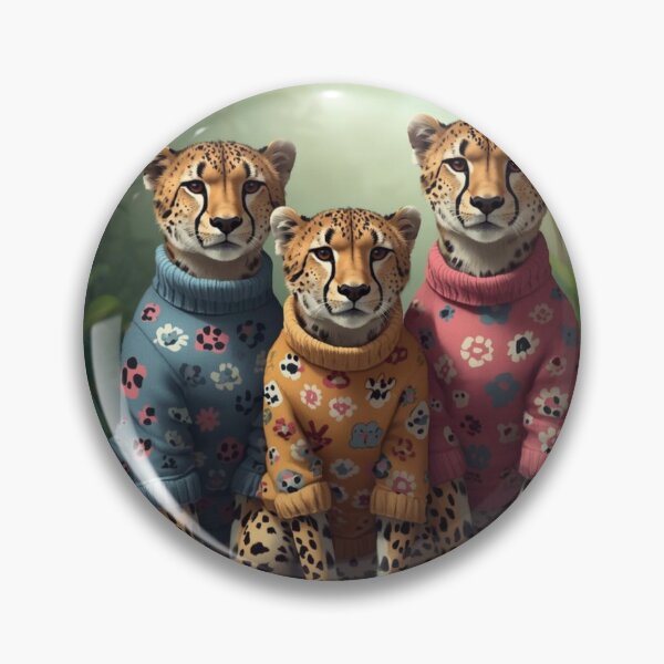 Item preview, Cheetahs in sweaters in the jungle designed and sold by Knock on my door.