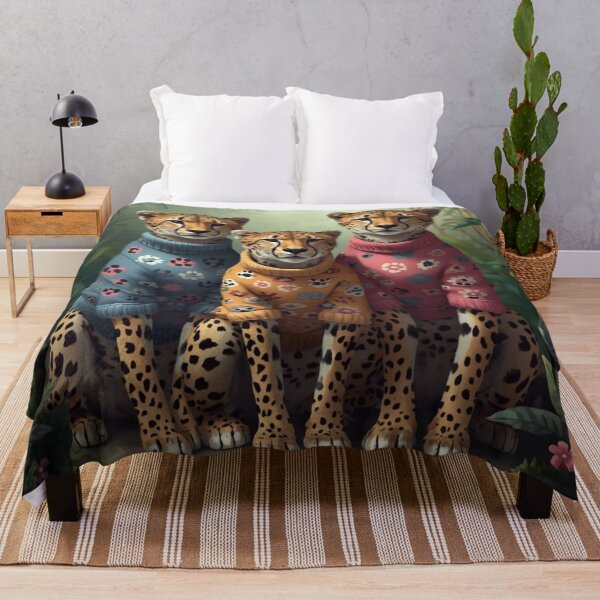 Item preview, Cheetahs in sweaters in the jungle designed and sold by Knock on my door.