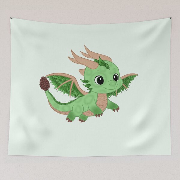 Artikelvorschau, Süßer Chibi Erddrache - Kawaii Fantasy Baby Erddrache entworfen und verkauft von Jenna-Mko.