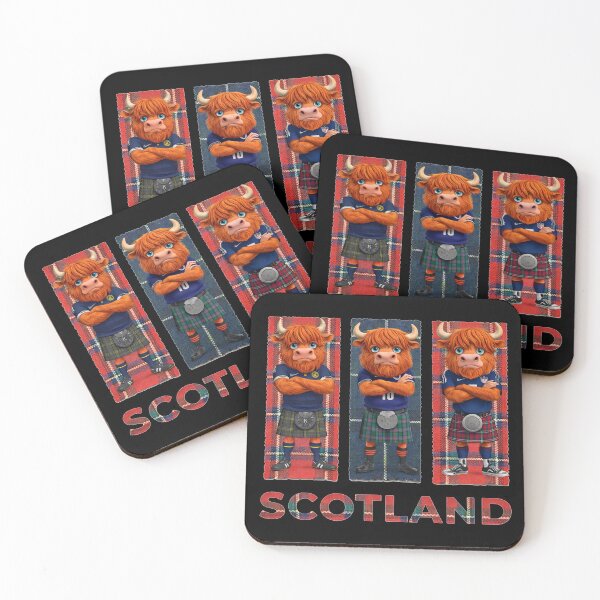 Item preview, Scottish Supporter Highland Cow - Match Day Kilt designed and sold by Loom on the Loch.