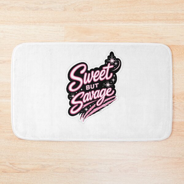 Item preview, Sweet But Savage Pink Typography Sticker – Cute Yet Fierce Aesthetic Quote Design designed and sold by ELVIN DESIGNS.