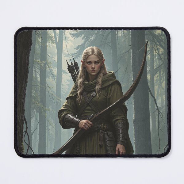 Item preview, Elven Ranger of the Deep Forest Fantasy Art designed and sold by DiceWay.