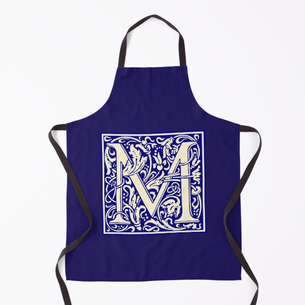 Item preview, William Morris Vintage Letter M Monogram Initial Blue designed and sold by Jeallan Designs.