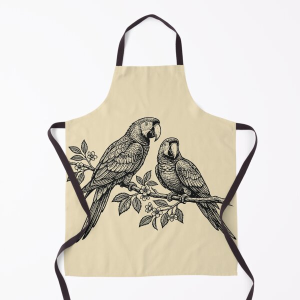 Item preview, Scarlet Macaw Couple Vintage Botanical Parrots designed and sold by Y-Vibes.