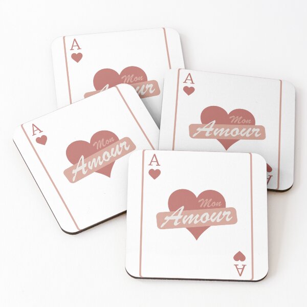 Item preview, Ace of Hearts Mon Amour – Romantic French Playing Card Design (Valentine's day) designed and sold by inksider.