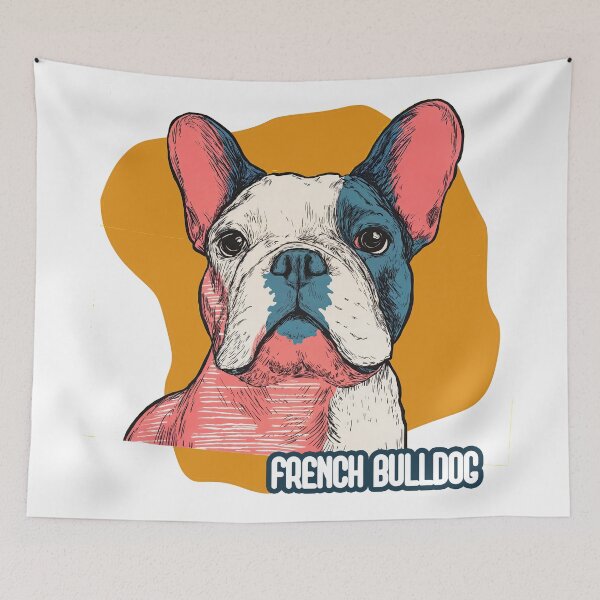Item preview, French Bulldog Pop Charm in Bold Colors designed and sold by ForeverPrintsOK.