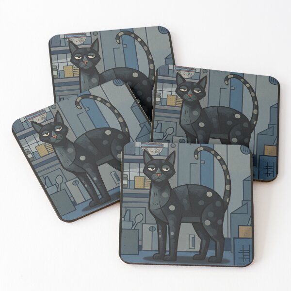 Item preview, The Black Cat Retro Art designed and sold by World of Terry.