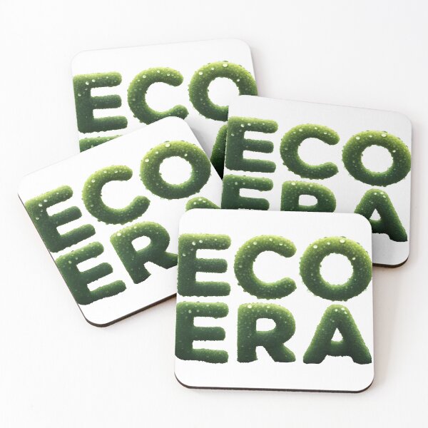 Item preview, Eco era concept with green moss letters and water droplets designed and sold by Creative88Art.