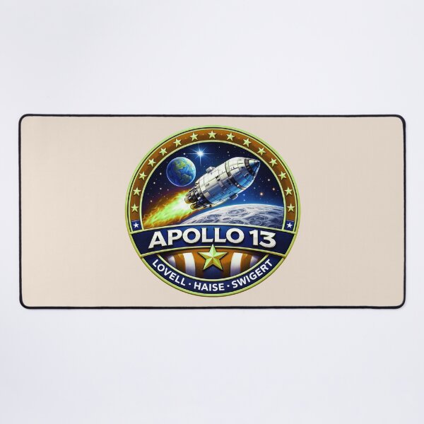 Aperçu de l'œuvre Hommage de la NASA à Apollo 13 - Écusson de la mission lunaire légendaire créée et vendue par Nature's Palette.
