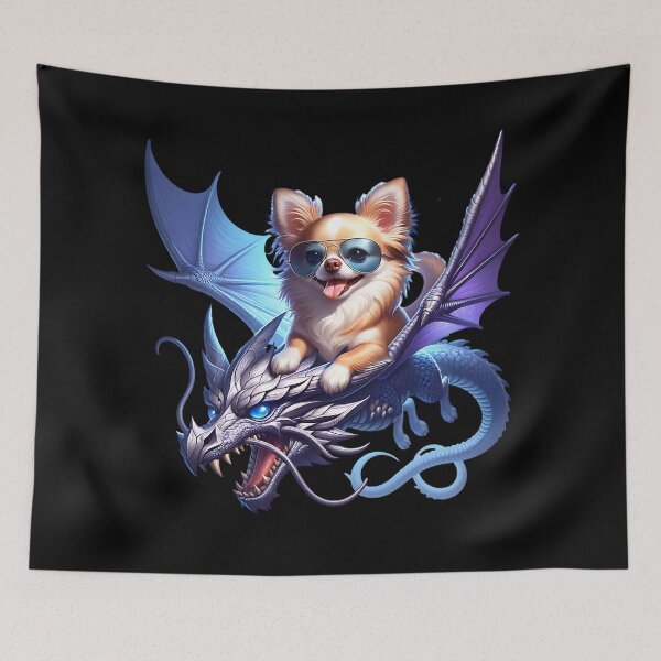 Item preview, Chihuahua flies on dragons designed and sold by ReneMM.
