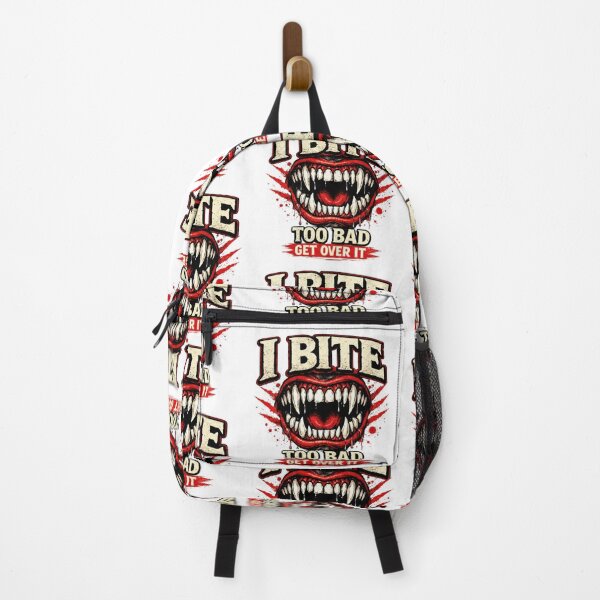 Item preview, I Bite – Bold Aggressive Text Graphic with Snarling Teeth designed and sold by Moriarty's Digital Visions.