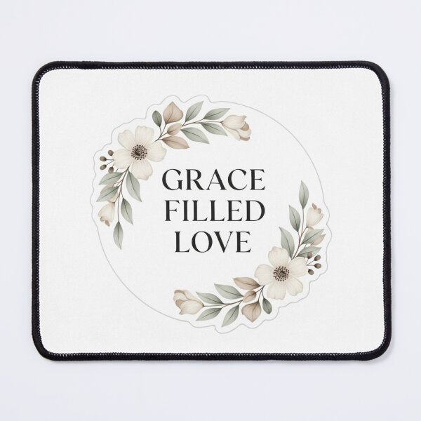 Item preview, Grace Filled Love – Minimalist Round Floral Christian Design designed and sold by Illustrated Faith.