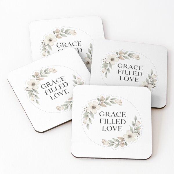 Item preview, Grace Filled Love – Minimalist Round Floral Christian Design designed and sold by Illustrated Faith.