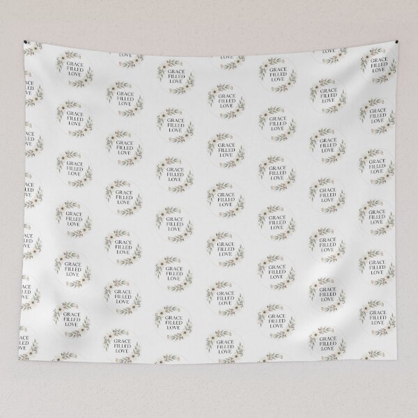 Item preview, Grace Filled Love – Minimalist Round Floral Christian Design designed and sold by Illustrated Faith.