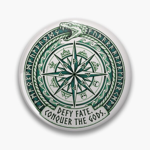 Item preview, Jormungandr World Serpent Nine Realms Compass Tattoo designed and sold by Thaivi Design.