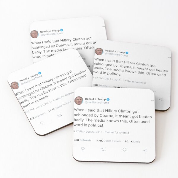 Item preview, Donald Trump Tweet - Hilary Clinton got schlonged designed and sold by TweetStamp.