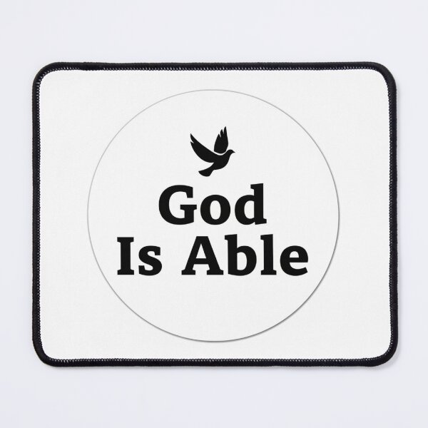 Item preview, God Is Able – Minimalist Christian Design with Dove Silhouette designed and sold by Illustrated Faith.