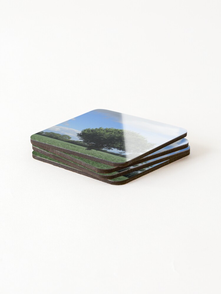 Thumbnail 4 of 5, Coasters (Set of 4), Lone Tree In Field designed and sold by RozDoz.