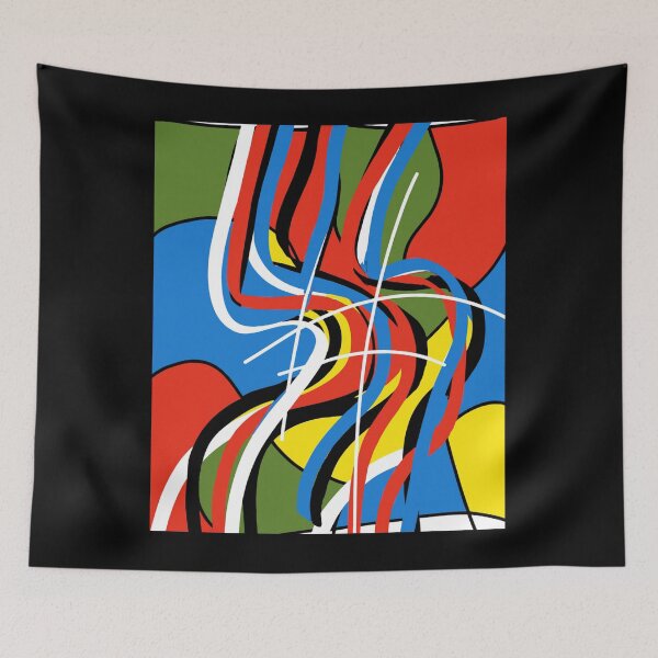 Item preview, Interweaving Abstract Ribbons - Vibrant Colorful Modern designed and sold by ZigZagHowl.