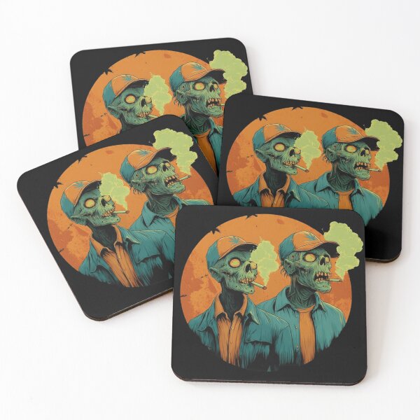 Item preview, Zombified Chill - 420 Friendly Orange Moon Stoner Art designed and sold by Stone-T .