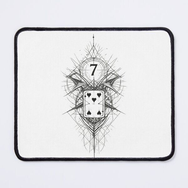 Item preview, Seven of Spades – Sacred Geometry Card Sigil designed and sold by John-Rivav.