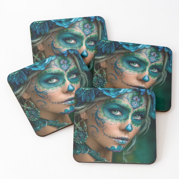 Item preview, Vibrant Woman with Artistic Makeup and Flowers designed and sold by Artessie.
