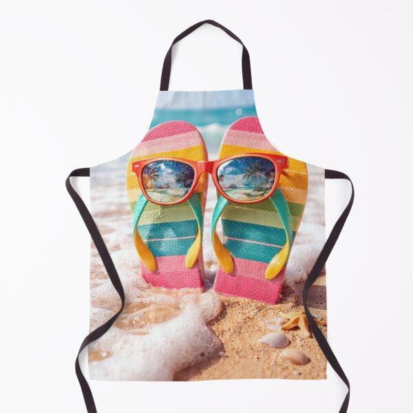 Item preview, Flip-flops In Beach Sand With Sunglasses designed and sold by Maria Dryfhout.