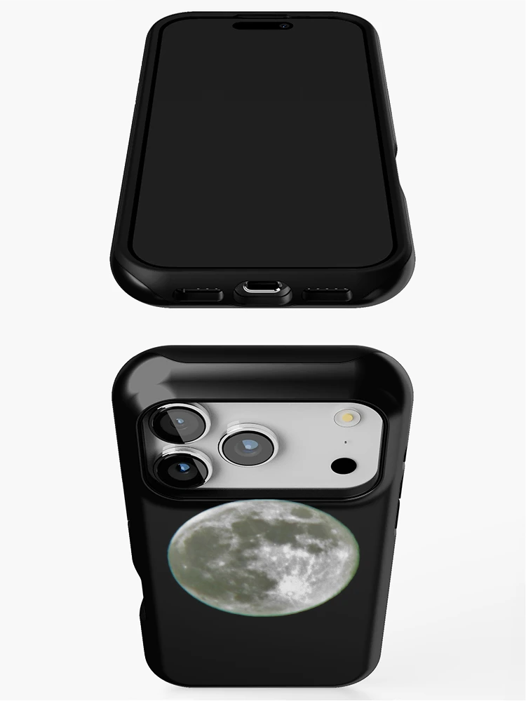Thumbnail 3 of 4, iPhone Case, Moon Sticker designed and sold by RozDoz.