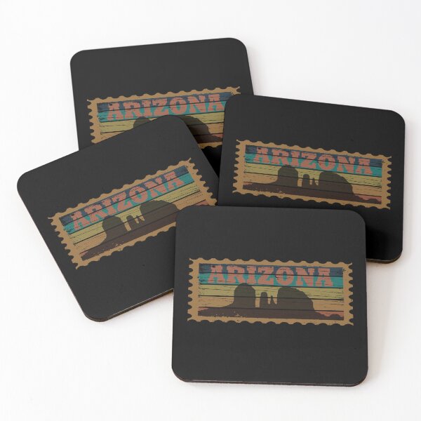 Item preview, Arizona vintage desert landscape postage stamp art designed and sold by Alexaltay.