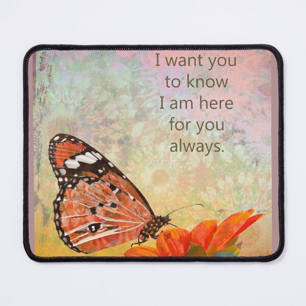 Item preview, Here For You Butterfly Orange Flower Art designed and sold by Sharon Cummings Art.