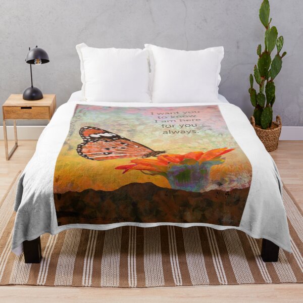 Item preview, Here For You Butterfly Orange Flower Art designed and sold by Sharon Cummings Art.