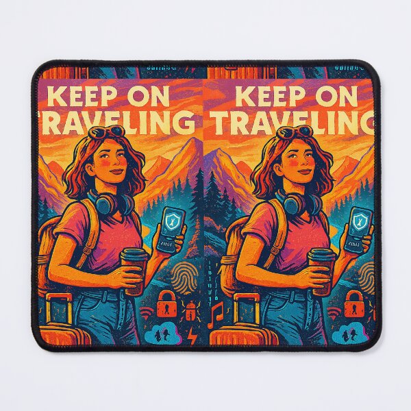 Item preview, Keep on Traveling – Tech-Savvy Explorer Vibes designed and sold by NOMISKISAW.