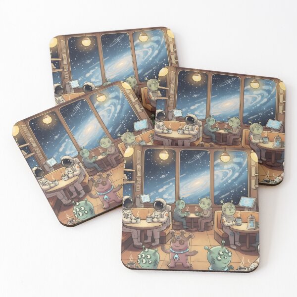 Item preview, Cozy Space: Café Among the Stars designed and sold by Worlds in Pieces.