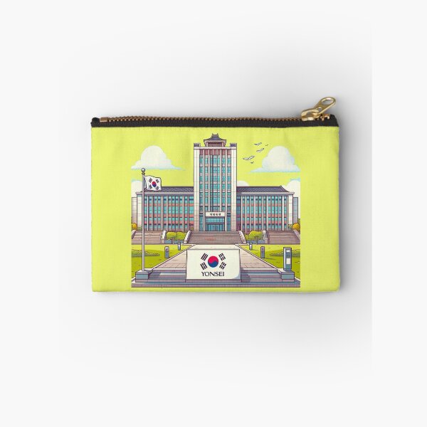 Item preview,  Yonsei University Campus – Front View Label with Korean Flag   designed and sold by PaintMeWorld.