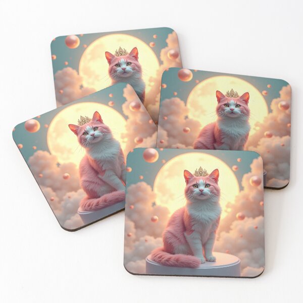 Item preview, Manifest Abundance & Joy 2026 - Affirmation Cat Art Gift Manifestation Print designed and sold by Vajid Designs .
