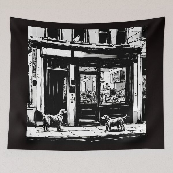 Item preview, City Pause: Dogs at the Corner Store #7 designed and sold by Helios Be. Lavsh.