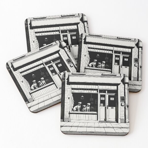 Item preview, City Pause: Dogs at the Corner Store #8 designed and sold by Helios Be. Lavsh.