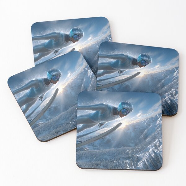 Item preview, Dynamic Skiing in a Majestic Snowy Landscape designed and sold by Artessie.
