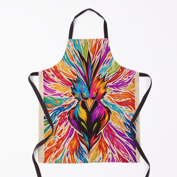 Item preview, Colorful abstract phoenix illustration – playful & expressive animal art designed and sold by AI-Maniac-Labs.