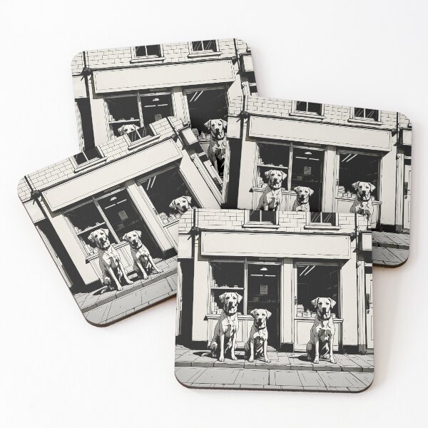 Item preview, City Pause: Dogs at the Corner Store #9 designed and sold by Helios Be. Lavsh.