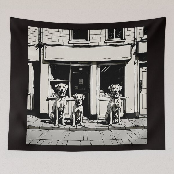 Item preview, City Pause: Dogs at the Corner Store #9 designed and sold by Helios Be. Lavsh.